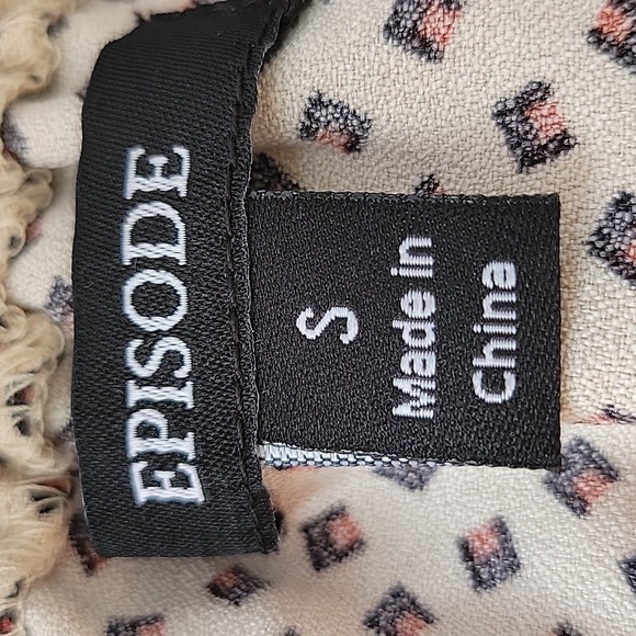 EPISODE Woman's Small Off the Shoulder Boho Tiered Flowy Midi Dress Beige - Picture 12 of 13